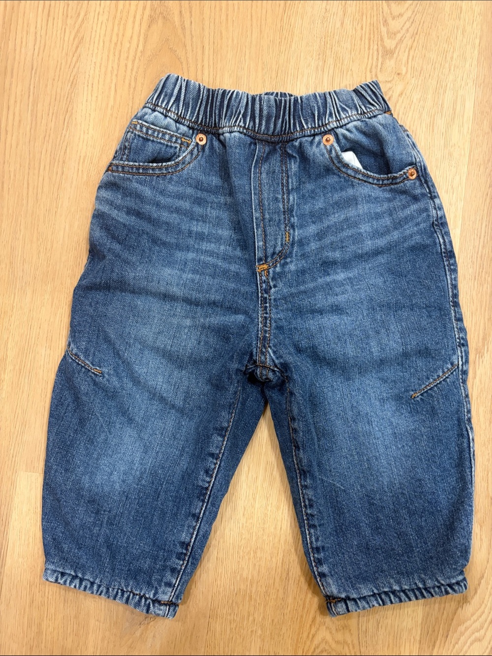 GAP toddler Boys Elastic Waist Medium Blue Denim Jeans